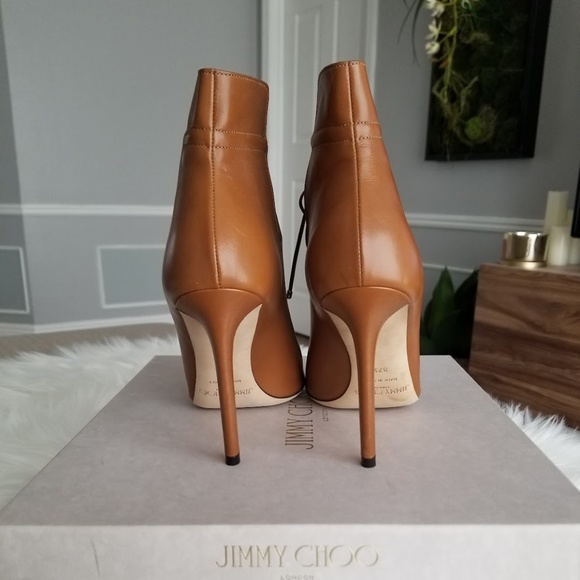 Jimmy Choo Soft Leather Memphis Tie Up Ankle Booties - Picture 3 of 5